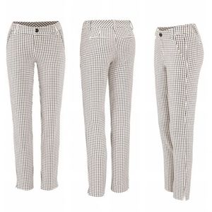 CAbi Windowpane Pant Black & White #3203 EUC Ankle Cropped Trouser size 6